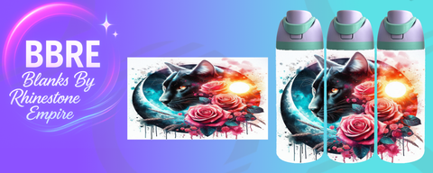 Panther 24 OZ Sublimation Water Bottle Wrap