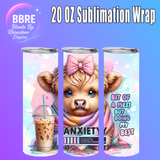 Colorful Cow 20 OZ Sublimation Transfer