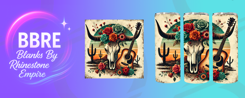 Cow Skull 20 OZ Sublimation Print