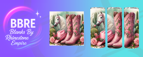 Cowboy Boots 20 OZ Sublimation Print