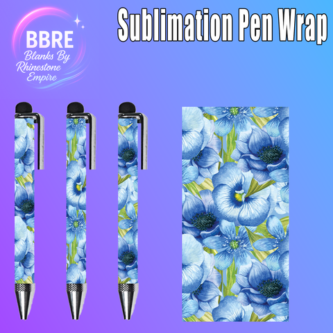 Floral Sublimation Pen Wrap