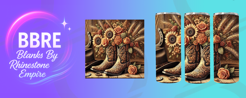 Cowboy Boots 20 OZ Sublimation Print