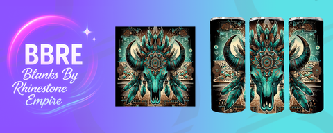 Cow Skull 20 OZ Sublimation Print