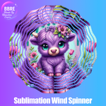 Cow Sublimation Wind Spinners