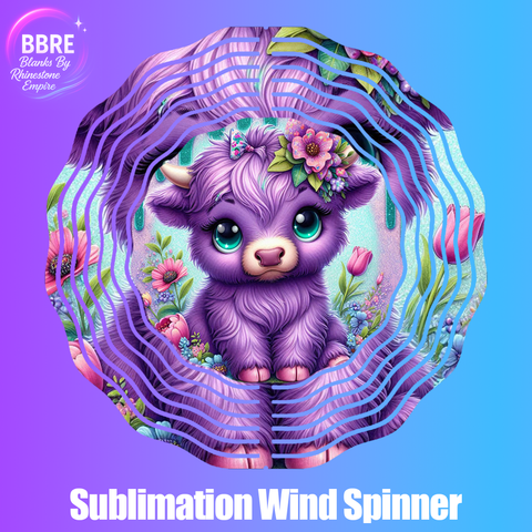 Cow Sublimation Wind Spinners