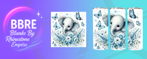 Elephant 20 OZ Sublimation Print