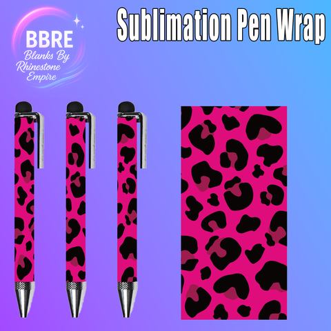 Leopard Print Sublimation Pen Wrap