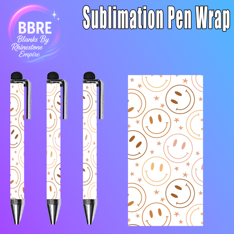 Smiley Sublimation Pen Wrap