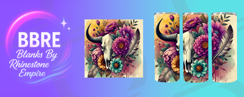 Cow Skull 20 OZ Sublimation Print