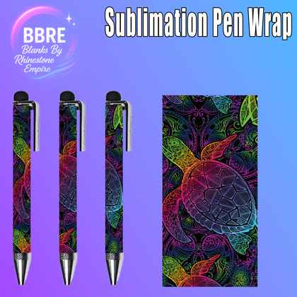 Turtle Sublimation Pen Wrap