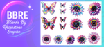 Chrome  Flowers UV-DTF Element Sheet