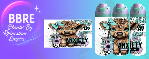 Cow 24 OZ Sublimation Water Bottle Wrap