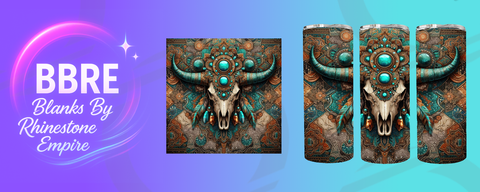 Cow Skull 20 OZ Sublimation Print