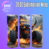 Truck 20 OZ Sublimation Transfer