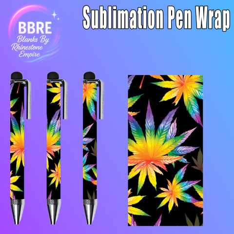 Leafy Sublimation Pen Wrap