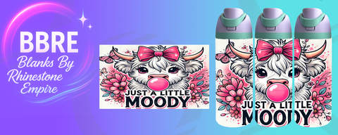 Cow 24 OZ Sublimation Water Bottle Wrap