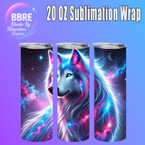 Purple Wolf 20 OZ Sublimation Transfer