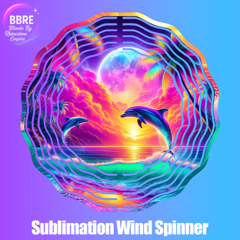 Dolphin Sublimation Wind Spinners