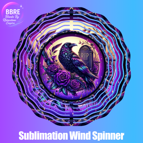 Raven Sublimation Wind Spinners