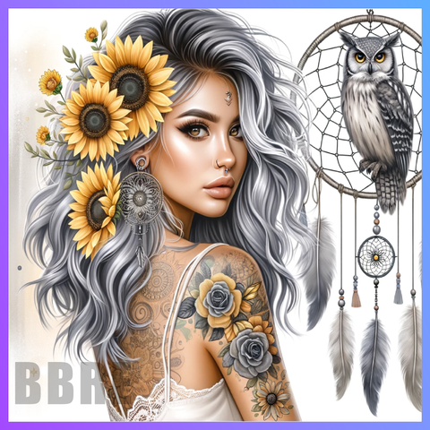 Tattoo Girl 20 OZ Wrap