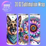German Shepard 20 OZ Sublimation Transfer