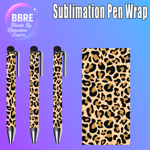 Leopard Print Sublimation Pen Wrap