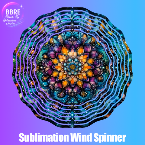 Floral Gem Sublimation Wind Spinners