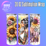 Tattoo Girl 20 OZ Sublimation Transfer