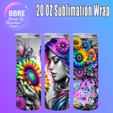Tattoo Girl 20 OZ Sublimation Transfer