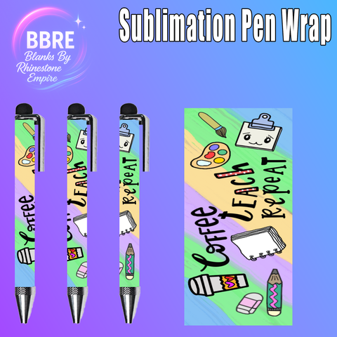 Teacher Sublimation Pen Wrap