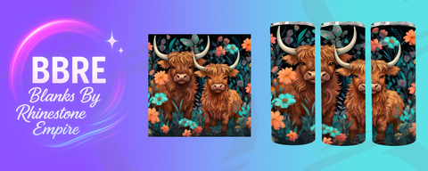 Cow 20 OZ Sublimation Print