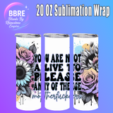 Modern Girl 20 OZ Sublimation Transfer