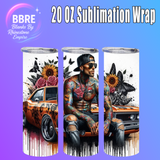 Tattoo Girl 20 OZ Sublimation Transfer