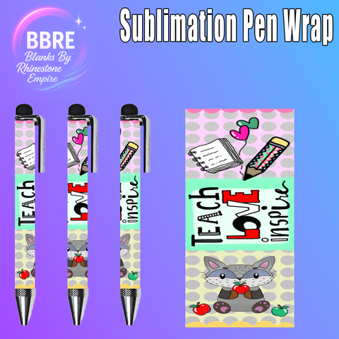 Teacher Sublimation Pen Wrap