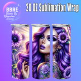 Tattoo Girl 20 OZ Sublimation Transfer