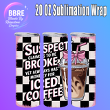 Tattoo Girl 20 OZ Sublimation Transfer