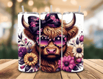 Pink cow bow