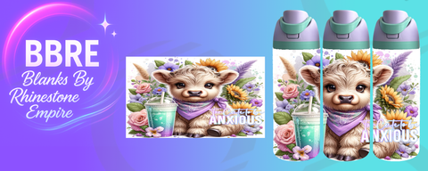 Cow 24 OZ Sublimation Water Bottle Wrap