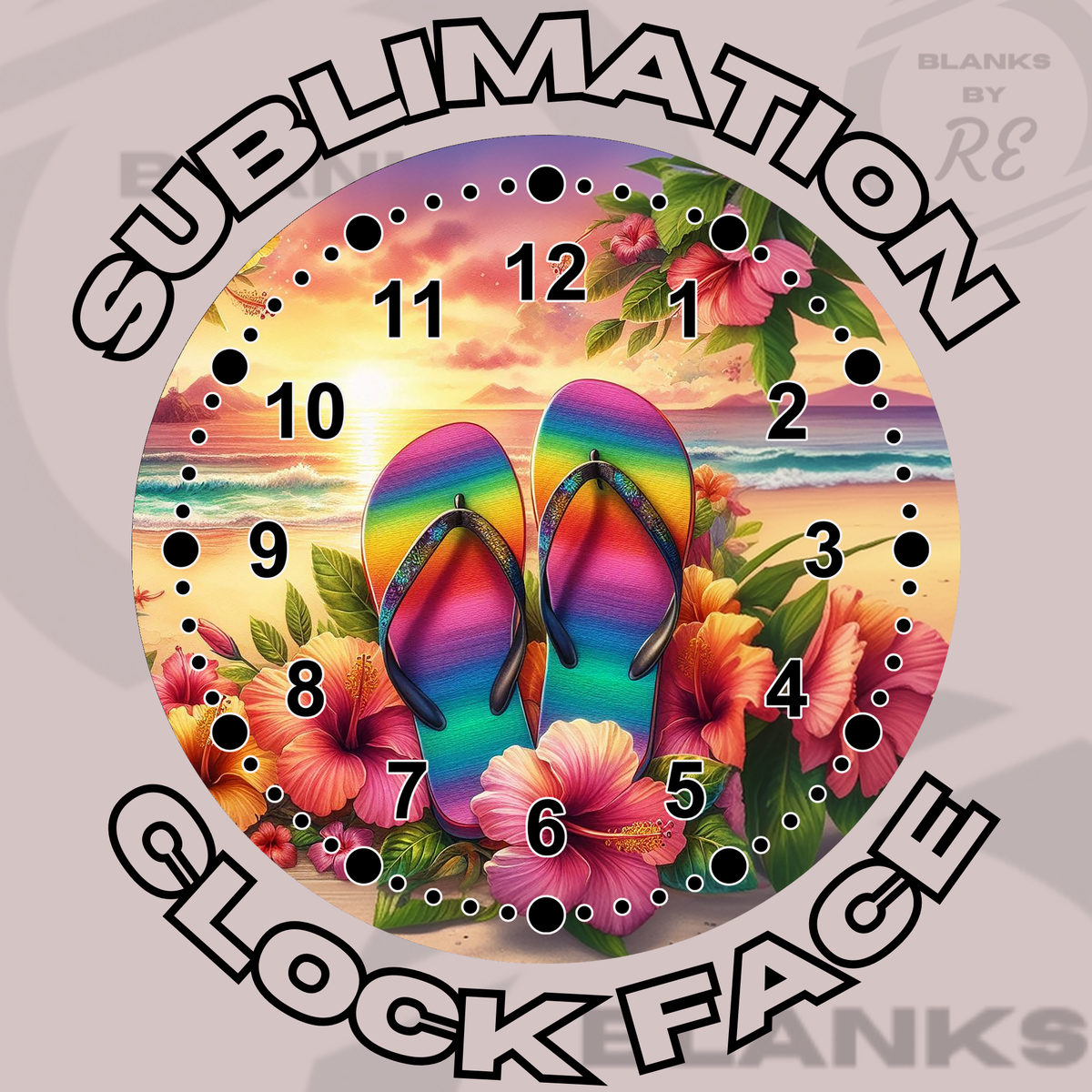 4 Sublimation Clock Face Blanks By Rhinestone Empire