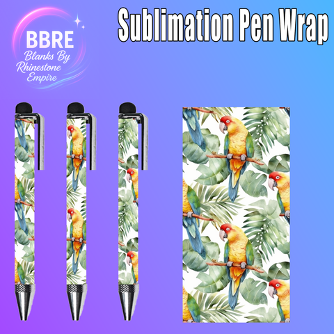 Bird Sublimation Pen Wrap