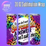 Modern Girl 20 OZ Sublimation Transfer