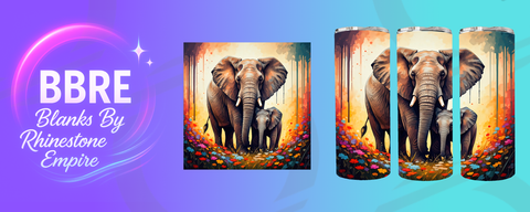 Elephant 20 OZ Sublimation Print