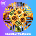 Floral Sublimation Wind Spinners