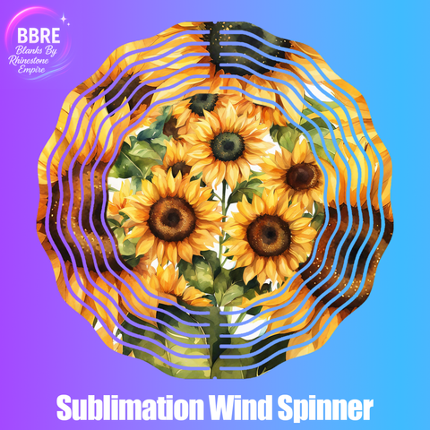 Floral Sublimation Wind Spinners