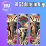 Elephant Herd 20 OZ Sublimation Transfer