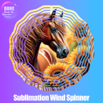 Horse Sublimation Wind Spinners