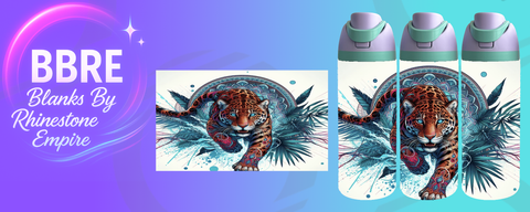 Tiger 24 OZ Sublimation Water Bottle Wrap