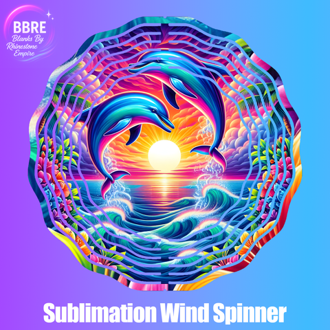 Dolphin Sublimation Wind Spinners