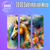 Horse Riding 20 OZ Sublimation Transfer
