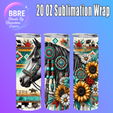 Red Horse 20 OZ Sublimation Transfer